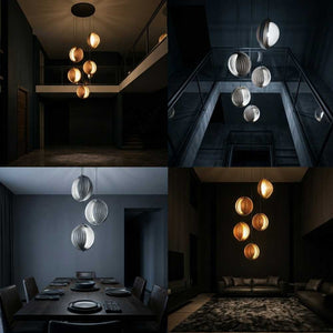 Zirel Rustic Wood Staircase Chandelier Modern Chandelier