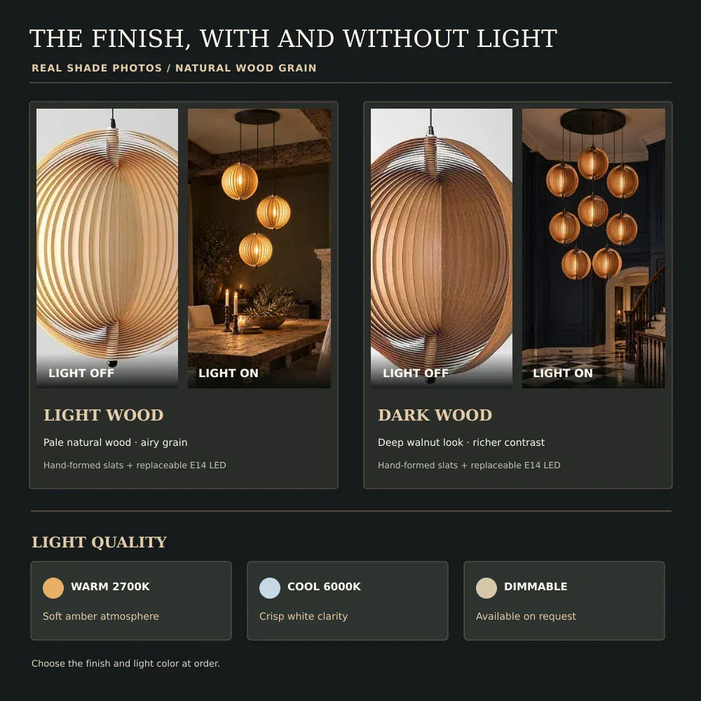 Zirel Rustic Wood Staircase Chandelier Modern Chandelier