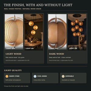 Zirel Rustic Wood Staircase Chandelier Modern Chandelier