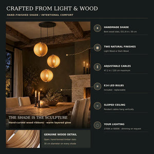 Zirel Rustic Wood Staircase Chandelier Modern Chandelier