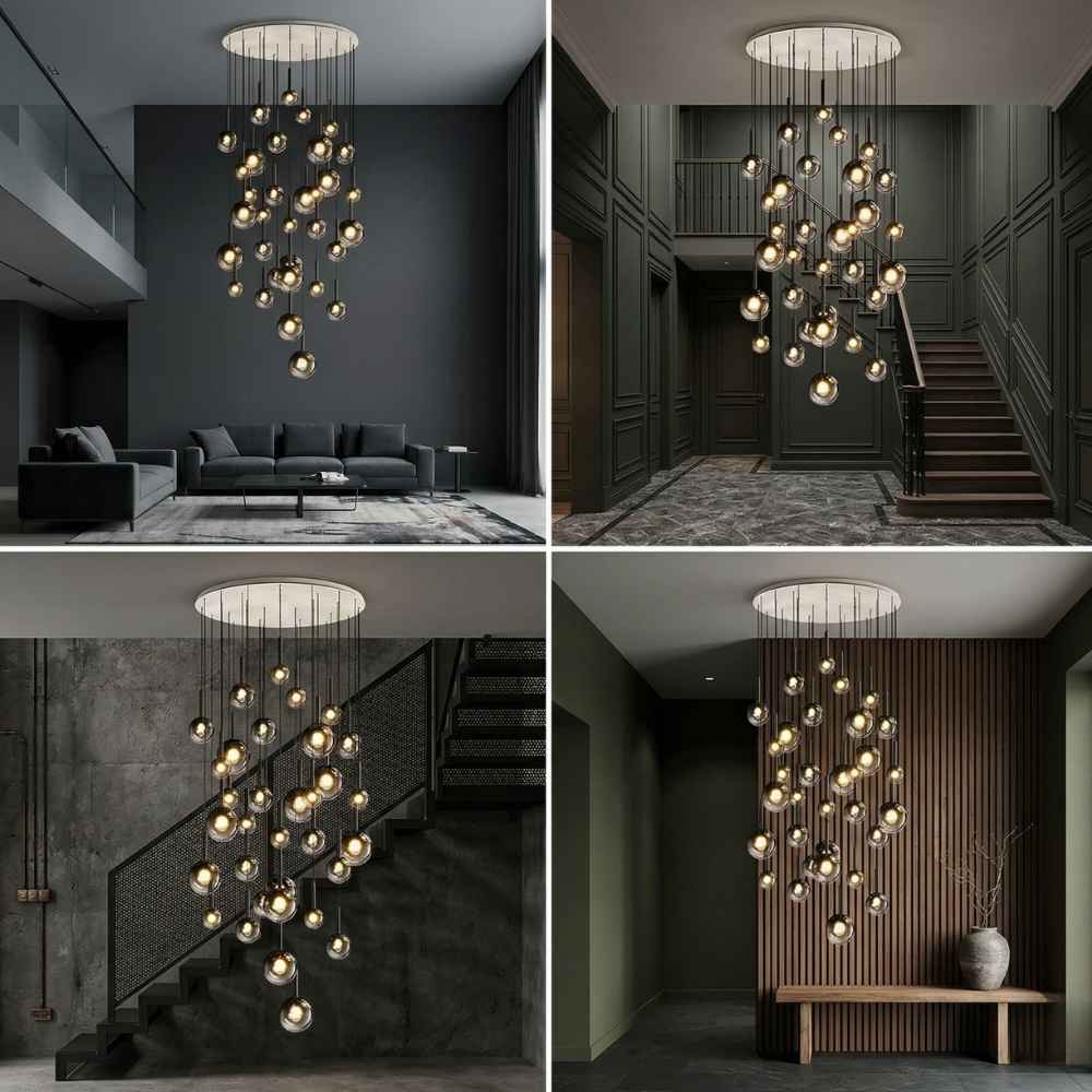 Zorin Multi Glass Pendant Chandelier Modern Chandelier
