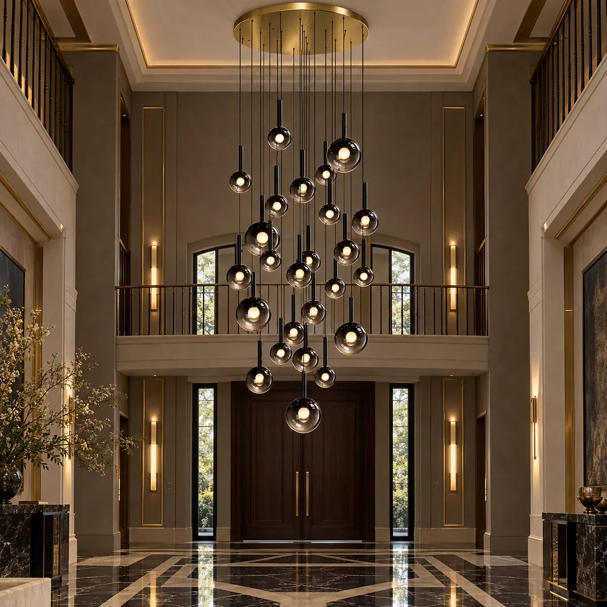 Zorin Multi Glass Pendant Chandelier Modern Chandelier