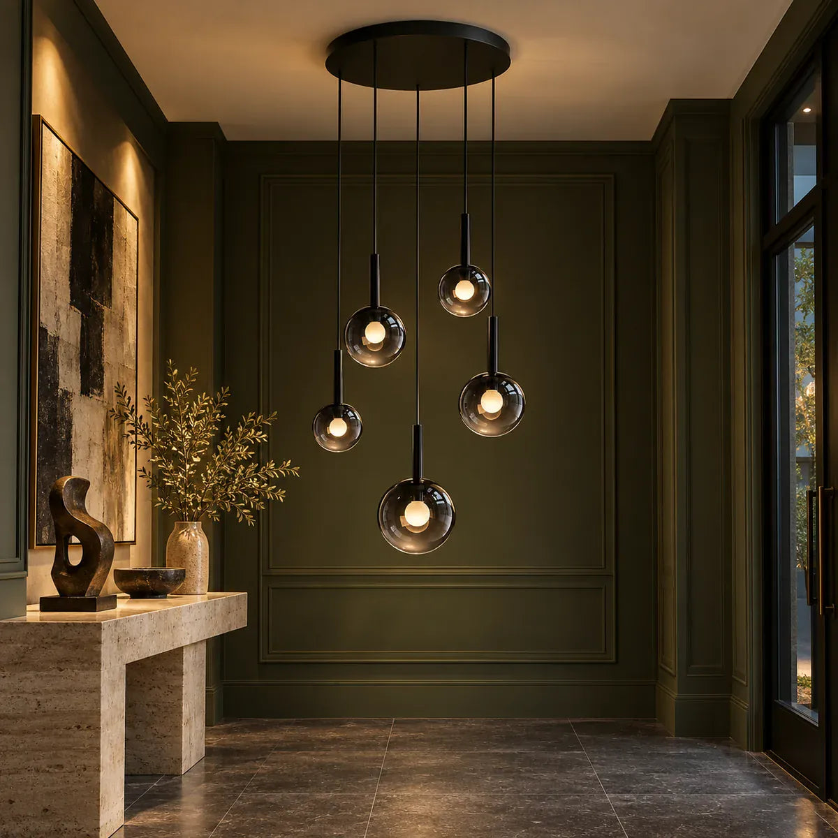 Zorin Multi Glass Pendant Chandelier Modern Chandelier